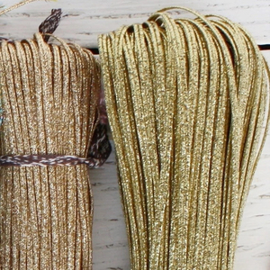 Metallic Soutache Gold <b>Cord</b> 2mm Jewelry Make <b>Cord</b> Golden Shiny <b>Braid</b> Gimp for Beading Quilting Sewing Gift Wrap Ribbon - Product Image 3
