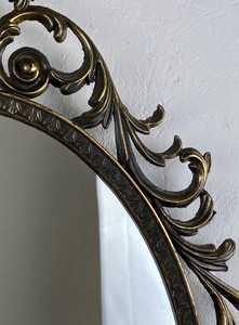 Miroir italien vintage - Décoration murale en métal de style victorien - Product Image 3