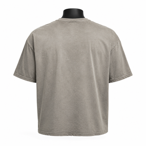Camiseta de Jersey Lisa de Corte Regular con Lavado Vintage Personalizado para Hombre, 100% Algodón, 280 Gramos, Fabricante de Camisetas Streetwear - Product Image 2
