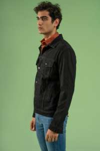 แจ็คเก็ตยีนส์ฟอกสีสไตล์ดิสเทรสสำหรับผู้ชาย |   เสื้อผ้ายีนส์แบบติดกระดุมสไตล์เรโทรลำลอง - Product Image 2