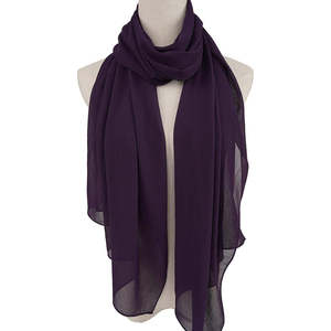 Women Solid Color Chiffon Scarf Long Lightweight All Seasons Daily Wear Scarves for Adults - Product Image 3