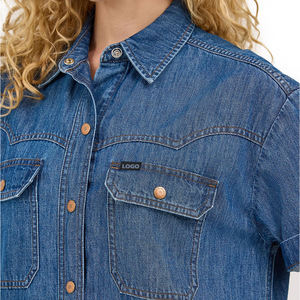 Hot Sale Women's Boxy Chic Casual Denim Jacket Trending Coat Regular Length Plain Dyed 100% Autumn Winter Summer - Product Image 3