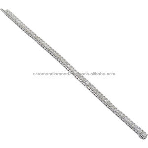 925 <b>Solid</b> <b>Silver</b> Rhodium Plated Sparkling Emerald Cut Moissanite Diamond Men's Classic Tennis <b>Bracelets</b> for Wedding & Party Gift - Product Image 4