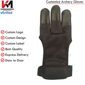 Guantes de Tiro con Arco, Ajustables, de Alta Durabilidad, Material de Cuero, Diseño Cómodo y Ligero para Uso con Arco y Flecha - Product Image 5