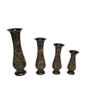 Vase à fleurs marocain en laiton fait main - Design traditionnel luxueux, écologique, résistant à la rouille, pour mariage, Pâques, anniversaire - Product Image 4