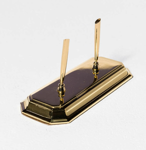 Brass Pencil Stand Top Designer Office Products 2 Pieces Promotional Best <b>Table</b> Pen Stand Modern Design - Product Image 1