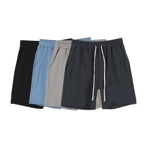 Shorts décontractés d'été pour hommes 100 % coton, style vintage, écologiques, infroissables, séchage rapide, respirants, en toile tricotée 120g, coupe mi-haute - Product Image 4