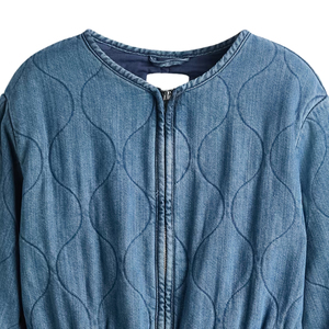 Veste en jean classique pour femme, manches longues, boutonnée, coupe décontractée, légère, streetwear, pour le printemps, l'automne et le quotidien - Product Image 3