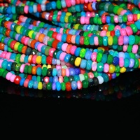 Perles d'Opale Éthiopienne de Qualité AAA, 4-6mm, Facettées, Rondelles Multicolores, Effet Feu, pour Fabrication de Bijoux, Vente en Gros, Approvisionnement Direct Usine