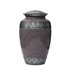 Urnes funéraires en aluminium pour adultes avec gravure, finition en étain et couleur bleue, fournitures funéraires en métal pour cendres humaines - Product Image 4