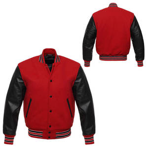 High Quality Winter Wool High Street Baseball <b>Jacket</b> <b>Men</b> Custom Printed <b>Long</b> Sleeve Varsity Letterman Design Reversible - Product Image 3