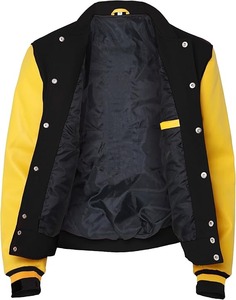 Blouson universitaire en laine vierge, broderie personnalisée acceptée, vêtement d'extérieur d'hiver épais, doublure Sherpa, OEM/ODM, commandes en gros - Product Image 3