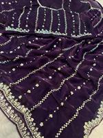 Indischer Ethnischer Designer-Partywear-Sari mit Paillettenarbeit für Alle Besonderen Anlässe und Feste für Frauen Trendiges Outfit