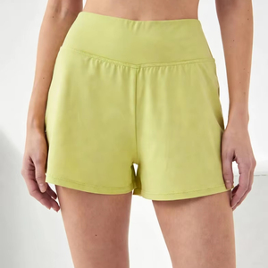 Manufacturers Yoga Biker Stretchy Booty Shorts <b>Tummy</b> <b>Control</b> Compression Waist Scrunch Butt Workout Booty Shorts for Women - Product Image 1