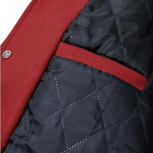 Chaqueta Universitaria Personalizada OEM, Chaqueta Varsity de Béisbol para Hombre, con Logos Bordados, Transpirable - Product Image 5