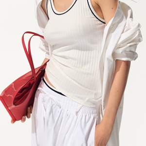 Women's <b>Cropped</b> Solid Tank <b>Tops</b> 100% Cotton Seamless Street Wear Loose Fit Stretch Rib Knit Sleeveless Sporty O-Neck Collar - Product Image 2
