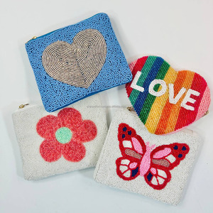 Notebook Theme Silk Beaded Magnetic Closure Foldable Clutch A+ Good Grade Face Wallet Girls Teacher Casual Handbags <b>Gift</b> <b>Bag</b> - Product Image 6