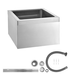 Supporto a parete a X in acciaio inox 304 per lavabo, 22 x 19 x 12 cm, con filtro 3 in 1 per lavelli da bagno - Product Image 1