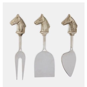 Modern <b>Cheese</b> Knife <b>Set</b> Stainless Steel Hammered Handle Dishwasher Safe Serving Tools <b>Set</b> of 3 Modern Stainless Steel <b>Cheese</b> <b>Set</b> - Product Image 4