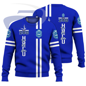 Sudadera con Cuello Redondo Zeta Phi Beta Sorority 1920, Sudadera Universitaria Azul Elegante de Primera Calidad para la Vida Griega, para Miembros de la Hermandad ZPB - Product Image 1