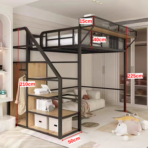 Modern Steel <b>Bunk</b> <b>Bed</b> for Apartment Hostel and Student Dorm with Safety <b>Ladder</b> Stable Frame and Compact Size - Product Image 3