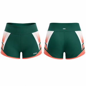 Shorts Deportivos para Mujer, Cintura Alta, Bloques de Color, Spandex, Poliéster, Secado Rápido, Cintura Elástica, Estampados, para Entrenamiento - Product Image 1