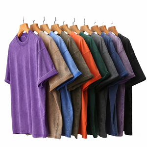 เสื้อยืดคอเต่าแขนสั้นทรงโอเวอร์ไซส์สำหรับผู้ชาย สีพื้น ผ้าฝ้าย 100% แบบถัก ทรงพอดีตัว ผ้าเจอร์ซีย์แบบซักแล้ว - Product Image 1