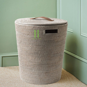 Cesta de Almacenamiento de Mimbre de Ratán Hecha a Mano, Diseño Moderno, para Lavandería y Dormitorio, Cajas y Contenedores de Almacenamiento, OEM Ratán 2026 - Product Image 5