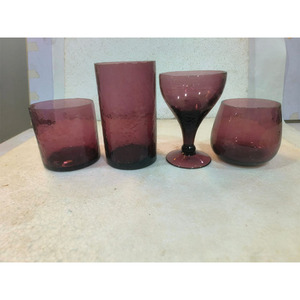 Handmade <b>Glass</b> <b>Tumbler</b> with Unique Hammad Finish - Product Image 2