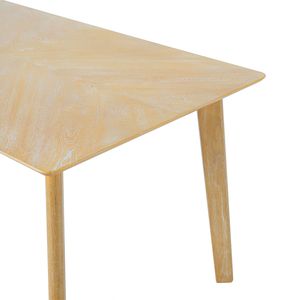6 Piece <b>Rustic</b> Farmhouse <b>Dining</b> Room Set Rectangular <b>Table</b> and 4 Upholstered Chairs Bench Solid <b>Wood</b> K - Product Image 4