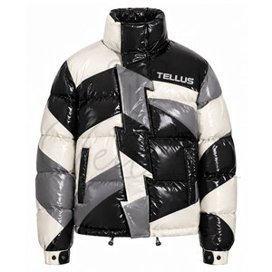 Veste d'hiver matelassée confortable pour homme, très vendue, couleur unie personnalisable. - Product Image 1