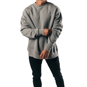Sudadera con cuello redondo de algodón 100% para hombre, ropa para parte superior masculina, con logotipo personalizado - Product Image 2