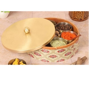 Recipiente Metálico de Primera Calidad para Almacenamiento de Especias, Caja de Masala de Lujo, Tamaño Personalizado, Ecológico, para Té, Azúcar y Café - Product Image 1