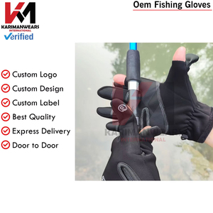 Guantes de Pesca de Fabricante OEM con Agarre Duradero en la Palma, Equipo de Pesca para Exteriores para Importadores, Distribuidores y Marca Privada - Product Image 4