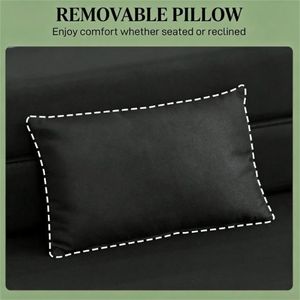 Sedia Pieghevole Nera e Divano Letto dal Design Elegante - Product Image 3