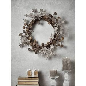 Guirlande murale artisanale en métal en forme de feuilles, dorée rustique, décoration suspendue, accent de luxe pour la maison, intérieur de ferme, guirlande de Noël - Product Image 6