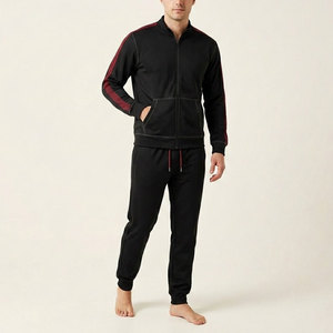 Survêtement sur mesure en gros pour hommes : veste zippée intégrale et pantalon de jogging – Fabrication OEM pour le sportswear - Product Image 1