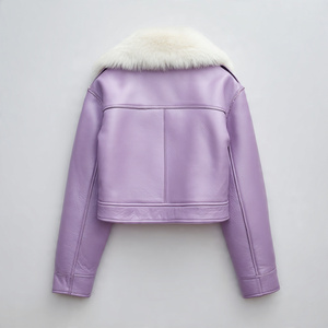 Chaqueta de cuero con piel auténtica para mujer Champ King - Product Image 4