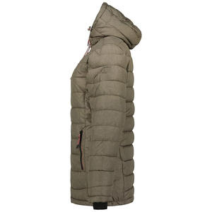 Hooded Puffer Jacket Solid Color Windproof Winter Casual Zipper Closure Thick Polyester Wadding Regular Fit - Product Image 6