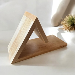 Support de livre triangulaire en bois de qualité supérieure, marque-page, support de page, présentoir de bureau, rangement pour étagère, support de livres - Product Image 1