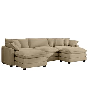 Canapé modulaire ottoman portable en forme de L avec coussins, ensemble de sièges profonds surdimensionnés pour la maison, canapé-lit d'angle à dossier bas pour salon - Product Image 5