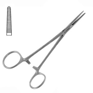 Pince chirurgicale manuelle pour le contrôle hémostatique, instrument médical, pince artérienne droite 13,0 cm en acier inoxydable - Product Image 2