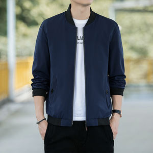 Chaqueta Ligera de Algodón para Hombre, Talla Grande, Unisex, Manga Larga, Personalizable, Color Sólido, Informal - Product Image 2