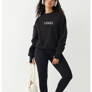 เสื้อสเวตเชิ้ตคุณภาพสูง คอตตอนทรงหลวม สวมใส่สบาย โลโก้ปัก แห้งเร็ว แขนยาว ผ้าโพลีเอสเตอร์ฟลีซ - Product Image 1