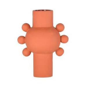 Vase à fleurs moderne en métal mat orange, design bulle nordique, vase décoratif en fer pour salon de luxe, décoration intérieure - Product Image 3