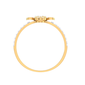 Nouvelle conception de bague de mariage pour femme avec motif de fleurs dorées et diamants - Product Image 5