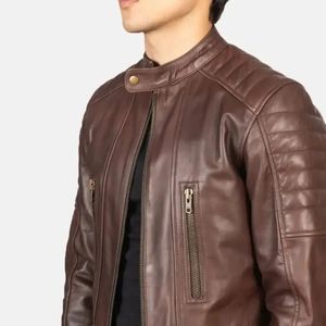 Veste en cuir de haute qualité, très élégante et stylée - Product Image 3