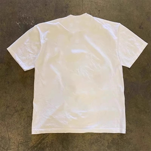 Nueva Camiseta de Algodón Puro de 200g con Estampado de Dibujos Animados Retro Americanos, Manga Corta, Diseño de Punto Holgado e Informal, Suave, para Parejas, 100% Algodón - Product Image 2