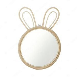 กระจกตกแต่งผนังสไตล์โบโฮลายสัตว์  กระจกหวายไม้ไผ่  ตกแต่งห้องนอนลายปลา หมี กระต่าย - Product Image 2
