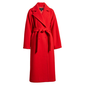 Manteau long en faux daim marron pour femme, style trench, à manches longues, ceinturé, double boutonnage, utilitaire, type safari, vente en gros - Product Image 6